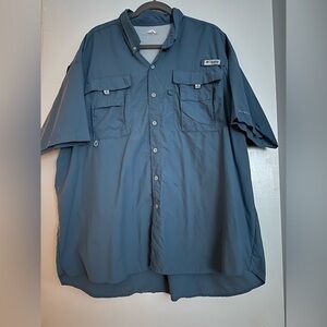Columbia Men's Slate Blue Short Sleeve Shirt Jacket